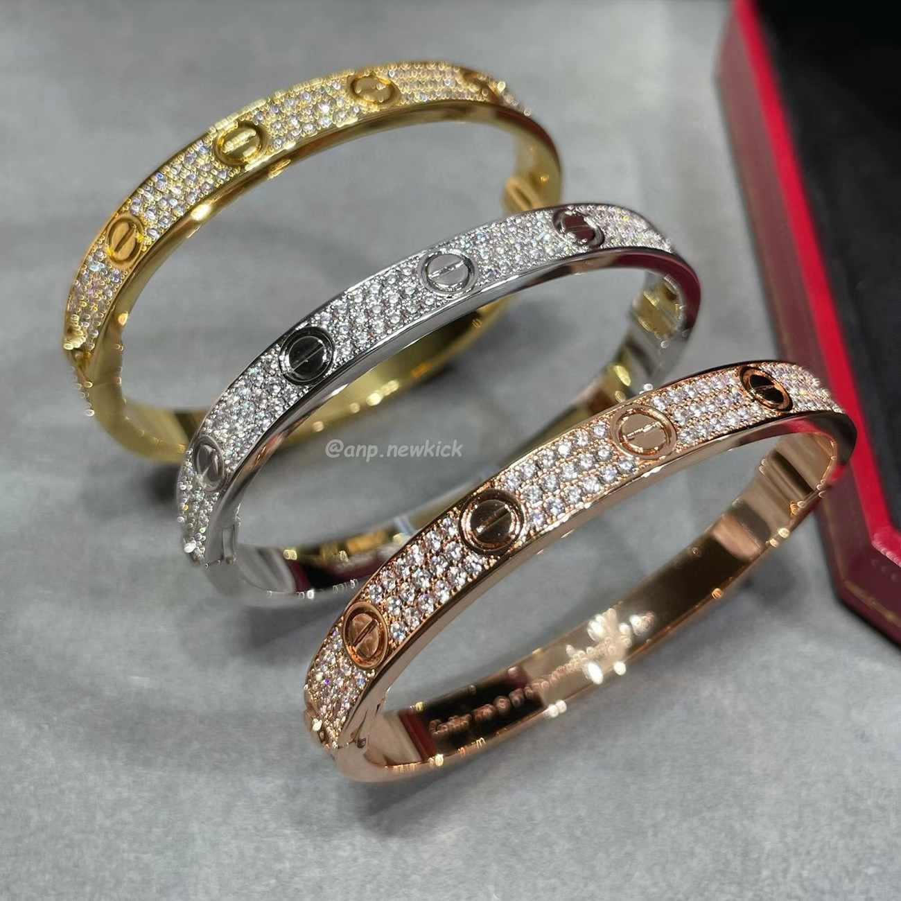 Cartier Bracelet Wide Version Full Sky Star Gold Rose Gold Platinum (1) - www.newkick.vip